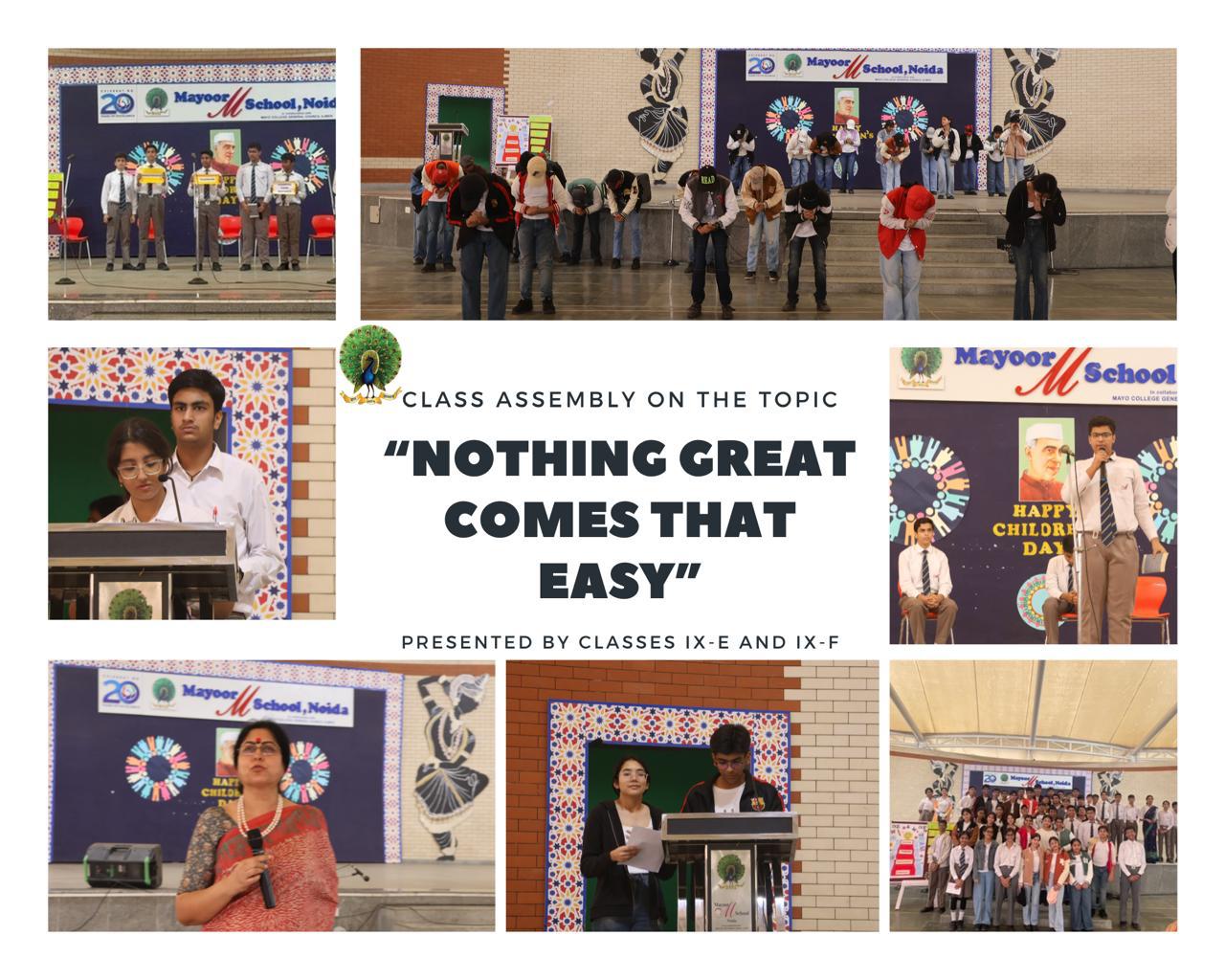 Nothing Great Comes That Easy